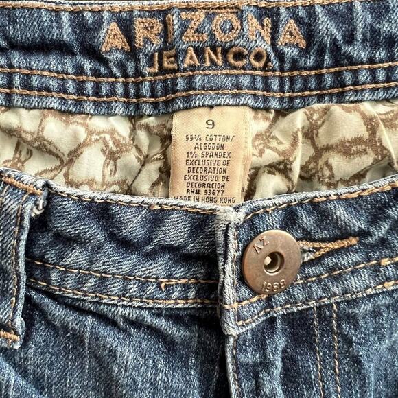 Arizona Jeanco Blue Medium Wash Mid-Rise Capri Jeans, W28 - Picture 3 of 4